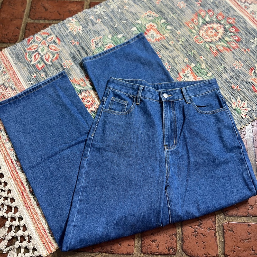 SHEIN high rise straight mom denim jeans